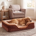 thumbnail image 1 of CONCETTA 42"x32" Orthopedic Dog Bed, XL Pet Sofa Bed with Egg Crate Foam Support, Machine Washable Cover, Brown, 1 of 9