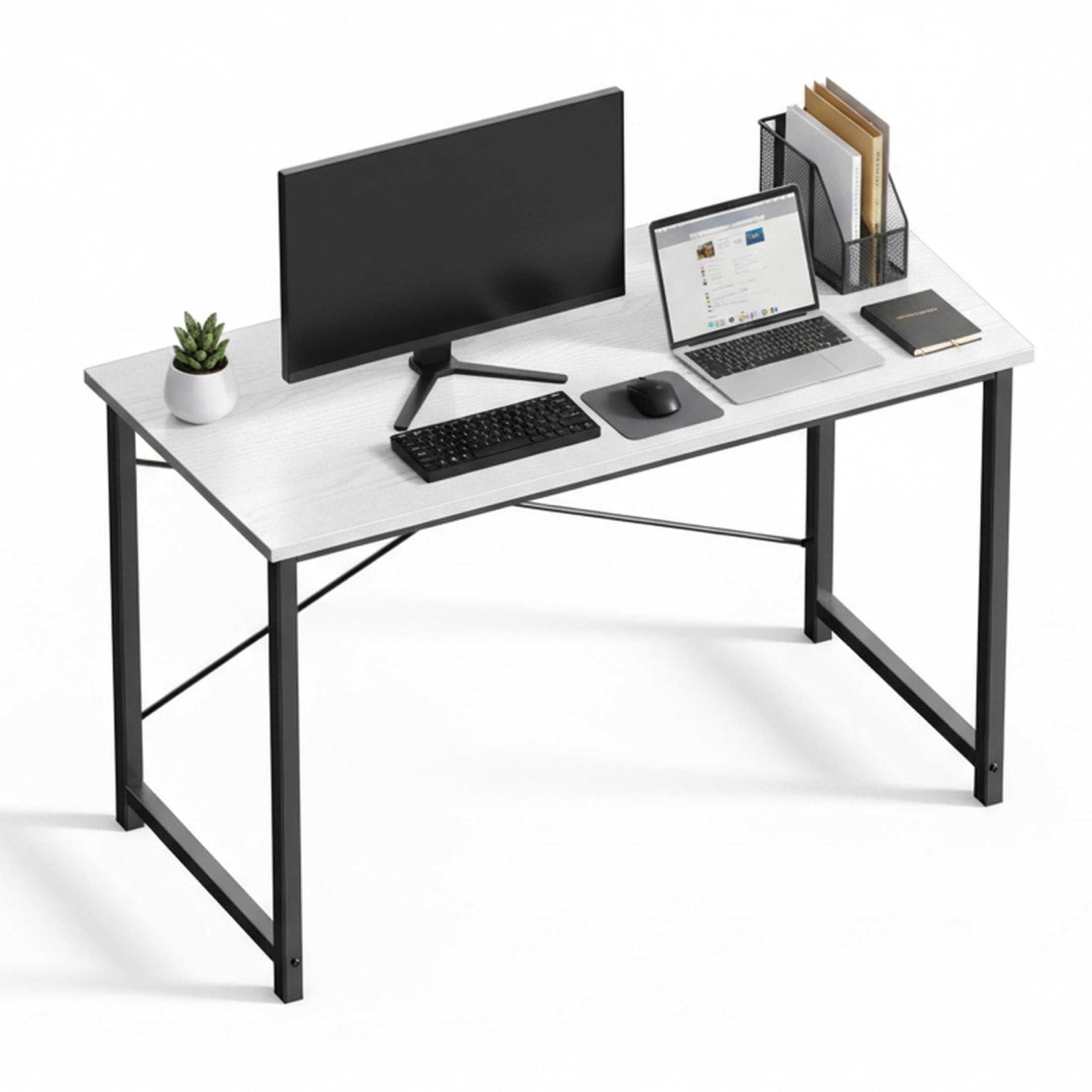 CONCETTA 47in Computer Office Desk, Writing Table for Small Spaces ...