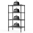 thumbnail image 1 of CONCETTA 48 inch 4-Tier Metal Wire Shelving Unit, Adjustable Storage Rack for Kitchen, Garage, or Living Room,Black, 1 of 8