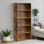 CONCETTA 5 Shelf Bookcase, 53 Inch Tall Floor Standing Open Bookshelf for Home Office and Living Room, Classic Rust