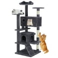 thumbnail image 1 of CONCETTA 54" Multi-Level Cat Tree Tower for Indoor Cats with Sisal Scratching Post, Dark Gray, 1 of 7