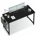 thumbnail image 1 of CONCETTA 55 Inch Computer Writing Desk with Storage Bag, Steel Frame for Home Office Study, Black, 1 of 8