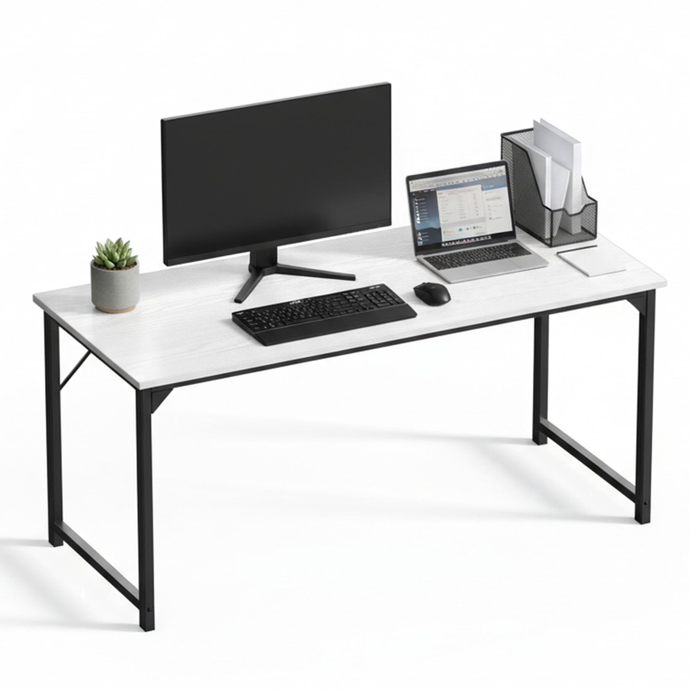 CONCETTA 63in Computer Office Desk, Writing Table for Small Spaces ...