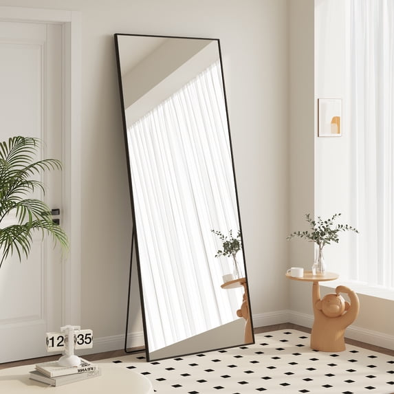CONCETTA 68"x26" Rectangle Full Length Mirror, Full Body Standing Mirror Floor Mirrors, Black
