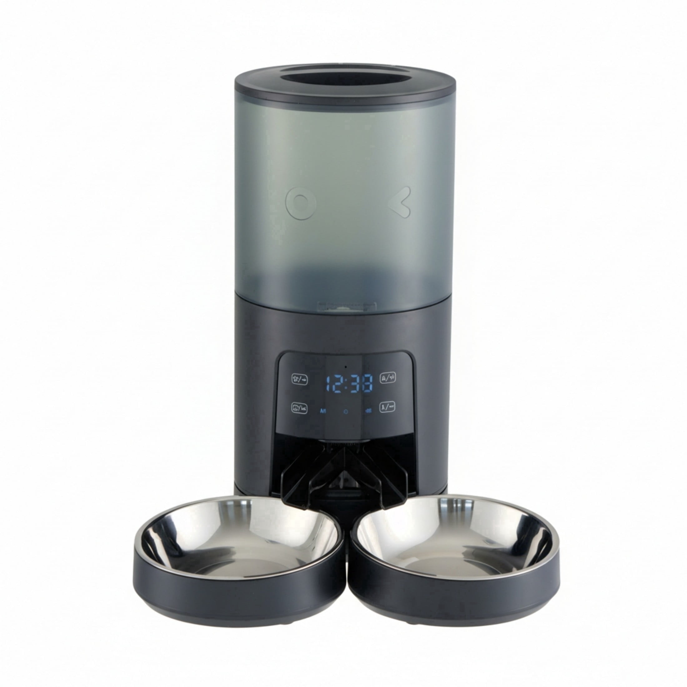 SHOUFTW 6L Automatic Pet Feeder - Programmable Timed Dry Food Dispenser, Smart Automatic Pet Feeder with APP Control, Voice Recorder & Portion Control, Black