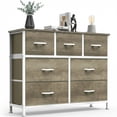thumbnail image 1 of CONCETTA 7-Drawer Fabric Dresser Storage Chest for Bedroom, Closet, Storage Furniture for Adults, Oak, 1 of 7