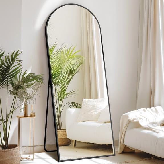 CONCETTA 71"x30" Arched Full Length Mirror, Full Body Standing Mirror Floor Mirrors,Black