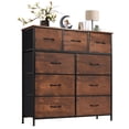 thumbnail image 1 of CONCETTA 9-Drawer Fabric Dresser, TV Cabinet Sideboard, Storage Organizer Cabinet for Living Room, Bedroom, Office, Rust, 1 of 5