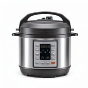 SHOUFTW 3 Quart Electric Pressure Cooker, 9-in-1 Multi Cooker with Slow Cook, Rice, Steam & Sauté, Silver