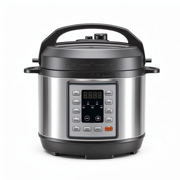 SHOUFTW 9-in-1 Electric Pressure Cooker, Slow Cook, Rice, Steam, Sauté, Yogurt & Warm Functions, Recipe App Included, 3 Quart，Sliver