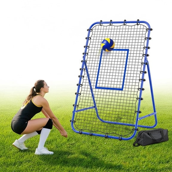 CONCETTA Volleyball Rebounder Net, Adjustable Angle Ball Return Equipment for Indoor Outdoor Use, Durable & Portable with Carry Bag