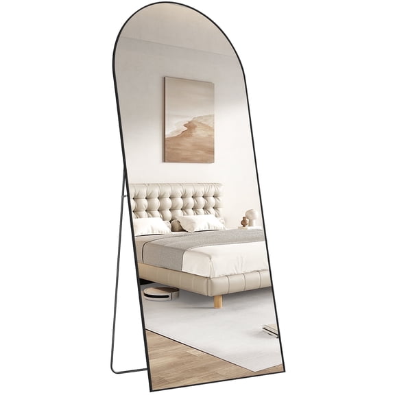 CONCETTA 71"x26" Arched Full Length Mirror, Full Body Standing Mirror Floor Mirrors, Black