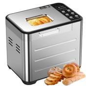 CONCETTA Bread Maker Machine, 20-in-1 Automatic Bread Machine, 2LB Capacity, 12H Delay Timer, Silver
