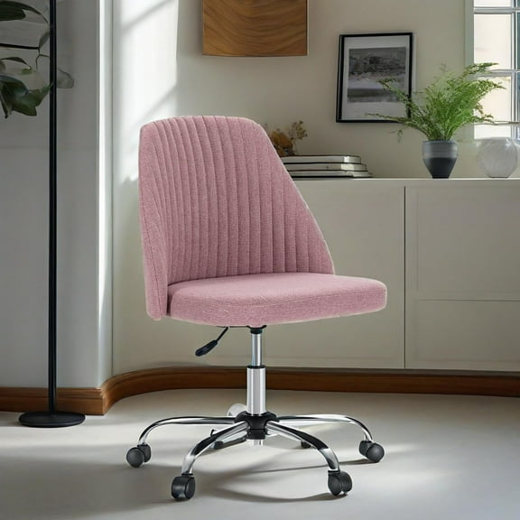 CONCETTA CONCETTA Rolling Chair, Adjustable Lounge Chair for Office or Bedroom,Pink
