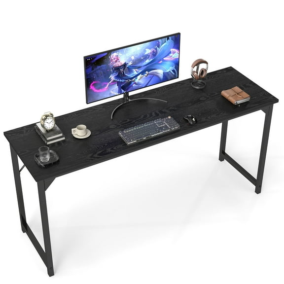 CONCETTA 63 inch Computer Desk, Home Office Writing Table for Adult, Black