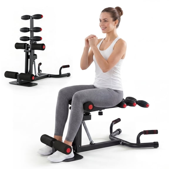 SHOUFTW Deep Squat Machine for Glutes, Legs & Core Strength, Adjustable Home Gym Fitness Equipment, Black & Red