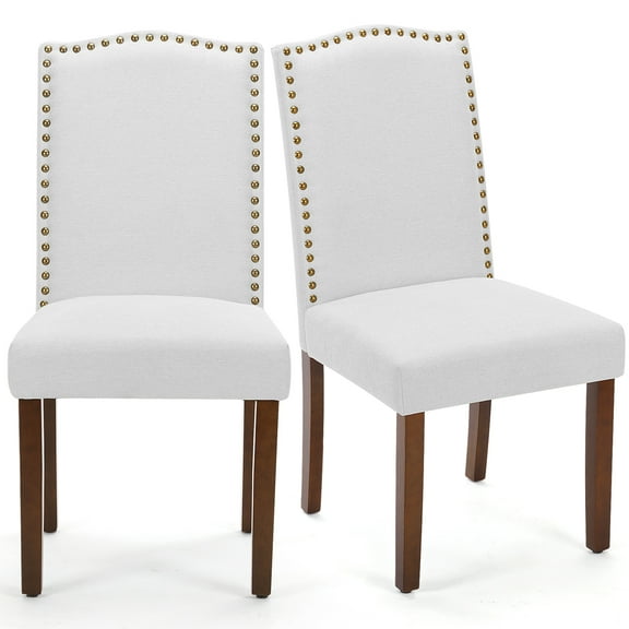 CONCETTA Dining Chairs Set of 2, Upholstered Fabric Kitchen Room Chairs, Gray