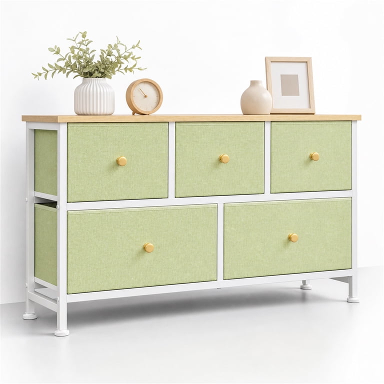 light green dresser Namesake Liberty 6 Drawer Kid's Stuff Superstore Product is GREENGUARD Gold Certified CONCETTA, Dresser, 5 Fabric Storage
