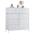 thumbnail image 1 of CONCETTA 9-Drawer Fabric Dresser Storage Chest for Bedroom, Closet, Storage Furniture for Adults, White, 1 of 10