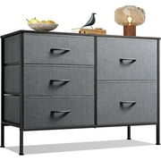 CONCETTA Dresser Storage with 5 Drawers,Storage Organizer for Closet, Suitable for Home and Office Use, Gray