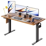 CONCETTA Electric Standing Desk, 55''x24'' Height Adjustable Desk, Home Office Desk with Electric Lift, Sit Stand Desk Workstation for Home Office, Rust