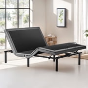 CONCETTA Queen Electric Bed Frame, Zero Gravity Bed with Wireless Remote, Ergonomic Adjustable Head and Foot, 2 USB Ports, Black