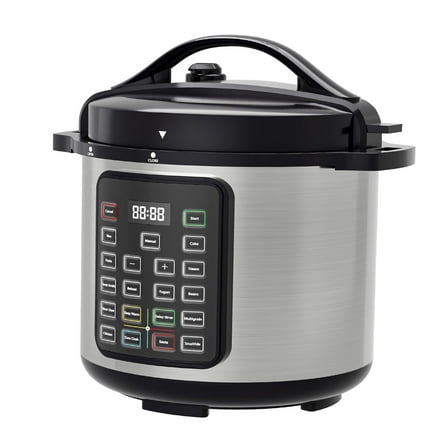 CONCETTA 8 QT Stainless Steel Electric Pressure Cooker, 12-in-1 Multi Electric Cookers, For Pressure, Rice, Steamer, Yogurt Maker, Slow Cook, New Sliver