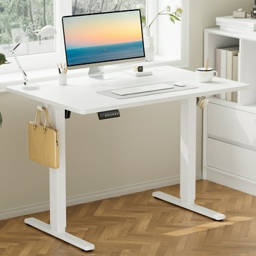 CONCETTA Electric Standing Desk Height-adjustable Desk - 40 x 24 inch Desk Workstation for Home Office, White
