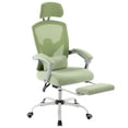 thumbnail image 1 of CONCETTA Ergonomic High Back Mesh Office Chair with Footrest and Armrests, Adjustable Lumbar Support, Headrest, and Reclining, Swivel Rolling Desk Chair for Home and Computer Tasks, Green, 1 of 10