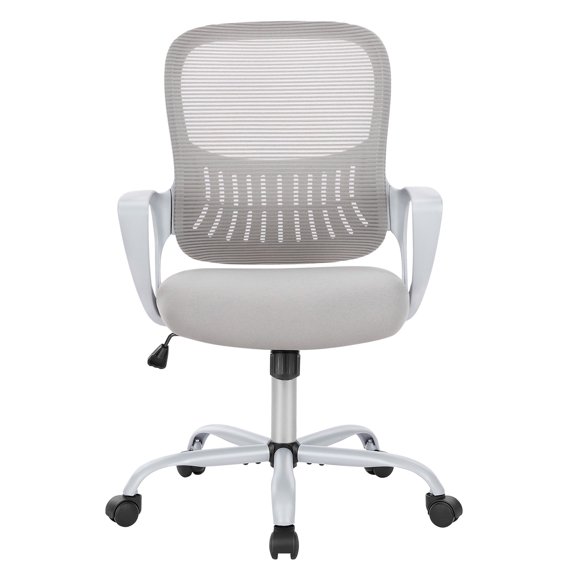 CONCETTA Ergonomic Home Office Desk Chair, Mid-Back Mesh Swivel Chairs with Wheels for Adults, Grey