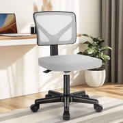 CONCETTA Ergonomic Home Office Mesh Desk Chair, Small Space, Armless Rolling Chair for Adults, Gray