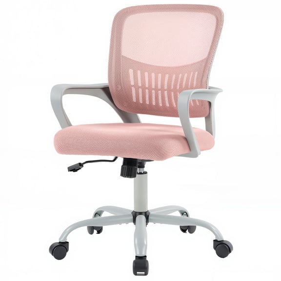 CONCETTA Office Chair, Ergonomic Mesh Back Computer Desk Chair with Lumbar Support, Adjustable Swivel Executive Office Task Chair for Home and Work, Pink