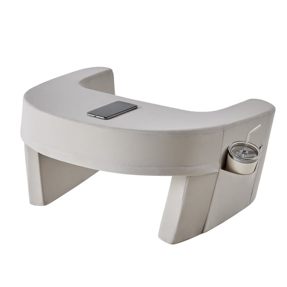 CONCETTA Ergonomic Reading & Gaming Pillow for Adults, Extra Large Memory Foam Lap Desk – Grey