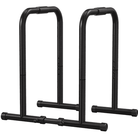 CONCETTA Functional Heavy Duty Dip Stands, Adjustable Height for Push Up Stand, Bench press, Non-Slip Feet, 400lbs Capacity, Black