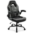 thumbnail image 1 of CONCETTA Gaming Chair, Faux Leather High-Back Gaming Office Chair, Swivel Racing Chair with Flip-up Armrests, Perfect for Adults Gamers, Gray, 1 of 7
