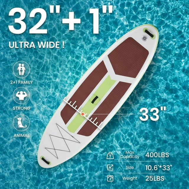 CONCETTA Inflatable Stand Up Paddle Board with Premium SUP Paddleboard Accessories,2-in-1 Paddle,Wide Stable Design
