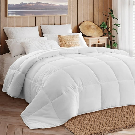 CONCETTA King Size Bedding Duvet Insert,Comforters Duvets All-Season Duvet Down Alternative Quilted Comforter with Secure Corner Tabs, White