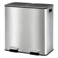 thumbnail image 1 of CONCETTA Kitchen Trash Can, 2×8-Gallon Garbage Can with Lid, Stainless Steel Trash Bin with 2 Removable Inner Buckets, Soft-Close Foot Pedal, Fingerprint-Resistant for Kitchen Home Office, 1 of 9