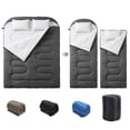 thumbnail image 1 of CONCETTA Lightweight Double Sleeping Bag for Adults in Cold & Warm Weaher, Waterproof & Machine Washable for Camping/Backpacking/Hiking, Black, 1 of 10