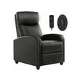 thumbnail image 1 of CONCETTA Massage Recliner Sofa Chair, 160° Reclining, Vibration Massage, 275lb Capacity, Black, 1 of 7
