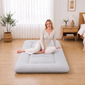 CONCETTA Memory Foam Futon Mattress, Twin Size, Foldable Tatami Floor Mattress with Storage Bag, Black