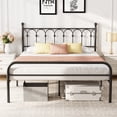 thumbnail image 1 of CONCETTA Metal Platform Bed Frame with Rounded Base & Protective Footpads, Underbed Storage, No Box Spring Needed for Bedroom, Queen Size, 1 of 8