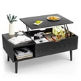 thumbnail image 1 of CONCETTA Modern Lift-Top Coffee Table for Living Room - Adjustable Height Convertible Center Table with Storage, Espresso Finish, Black, 1 of 9