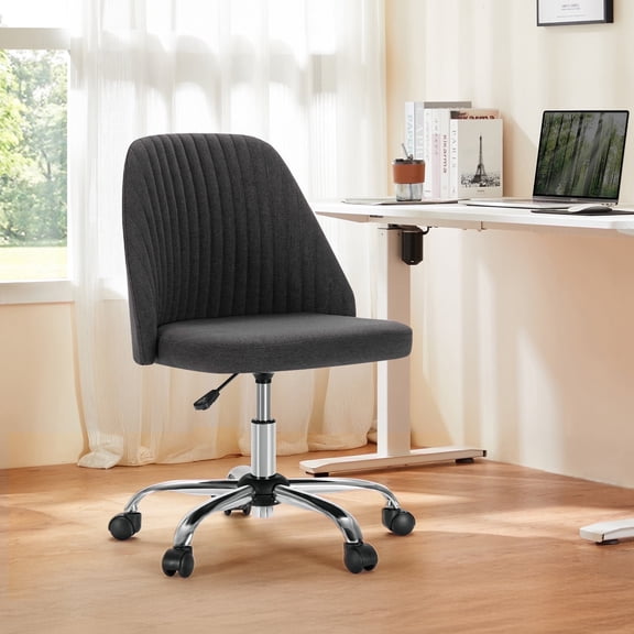 CONCETTA Modern Rolling Chair , Adjustable Lounge Chair for Office ,Bedroom and Living room,Dark Gray