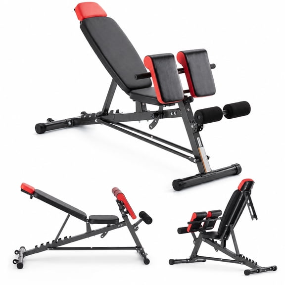 CONCETTA Multi-Functional FID Weight Bench for Full All-in-One Body Workout – Hyper Back Extension, Roman Chair, Adjustable Ab Sit-up Bench, Incline/Decline Bench, Flat Bench
