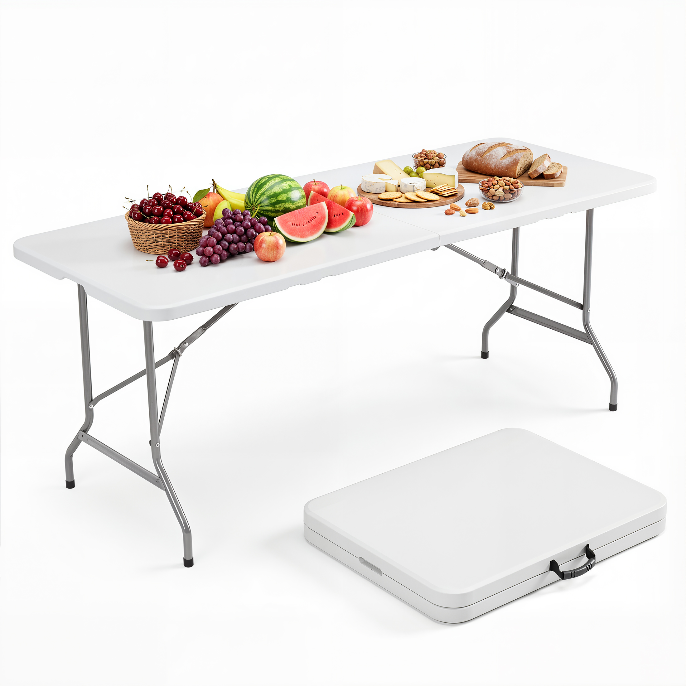 CONCETTA Multifunctional 6FT Plastic Folding Table High Density Polyethylene Portable Table Indoor Outdoor Use Ideal Camping Parties Picnics White: A Practical Buying Guide
