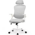 thumbnail image 1 of CONCETTA Office Computer Desk Chair, Ergonomic High-Back Mesh Chairs with Wheels and Adjustable Headrests, Gray, 1 of 6