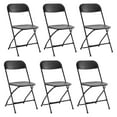 thumbnail image 1 of CONCETTA Plastic Folding Chair Set of 6, 330LB Load Capacity Lightweight for Indoor/Outdoor, Black, 1 of 7
