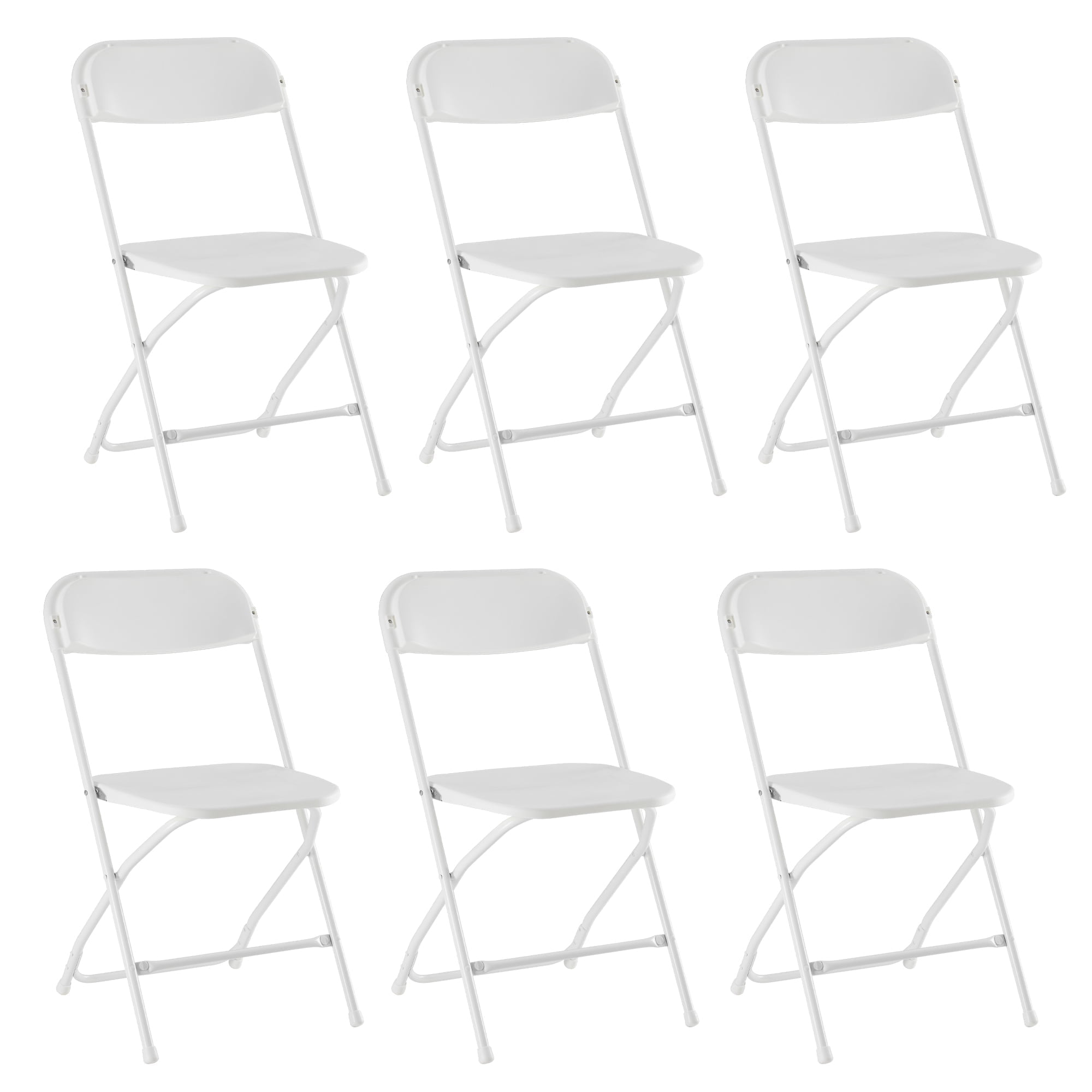 Walmart Black Friday Deals 2025 - CONCETTA Plastic Folding Chair Set of 6, 330LB Capacity, Lightweight, Indoor/Outdoor, White