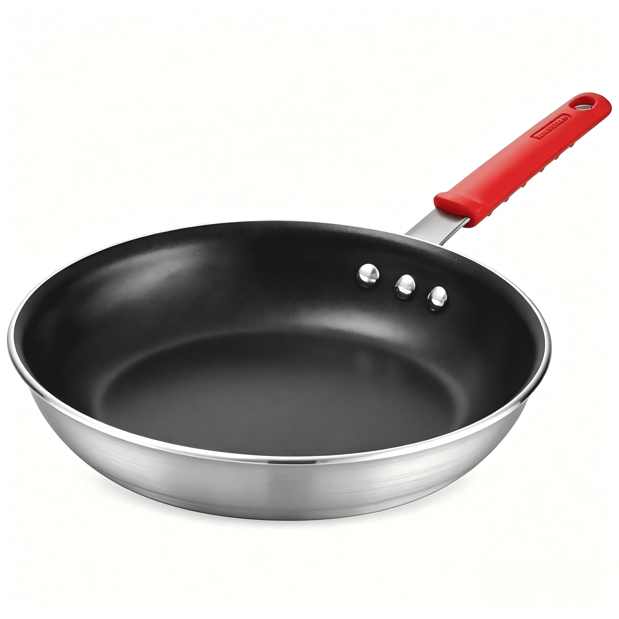 CONCETTA Professional 8-Inch Non Stick Frying Pan, Heavy-Gauge Aluminum Skillet with Reinforced Nonstick Coating, Red Handle, Dishwasher and Oven Safe